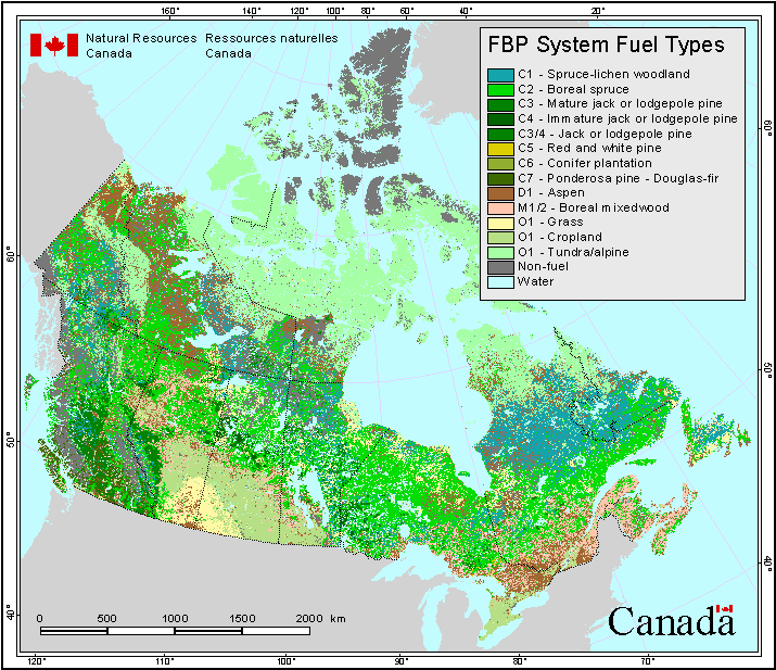 Canada Fuel Types Map