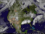 Visible & Infrared Canada Satellite Map
