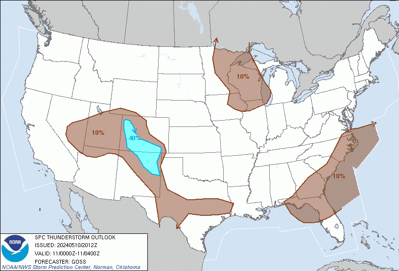 United States Thunderstorm Outlook